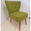 1960's Cocktail Chair lime green wool